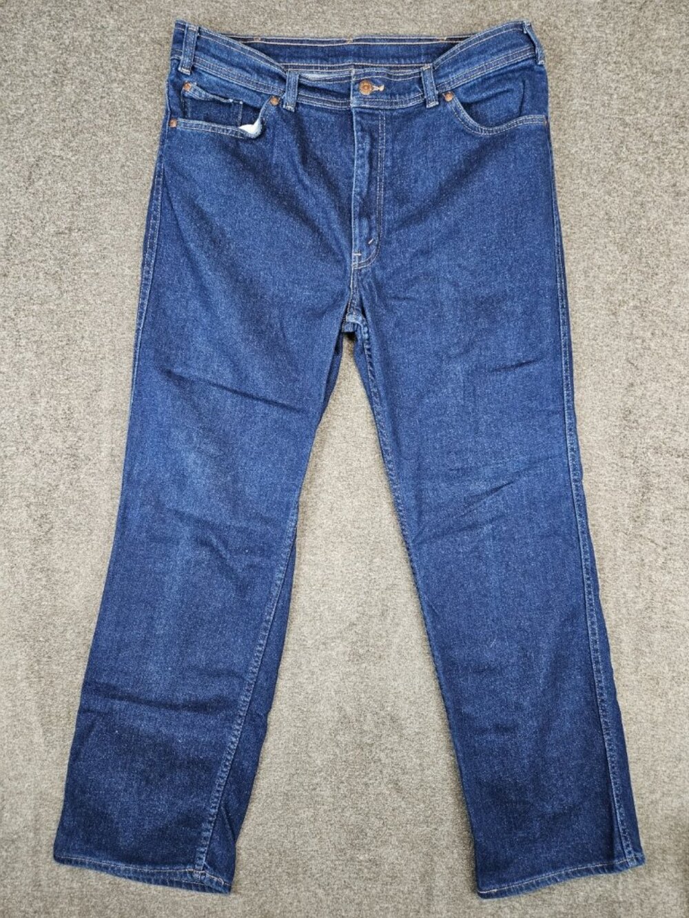 Vintage Men's Levi Action Casuals Slacks 34x30 Dark Blue Wash